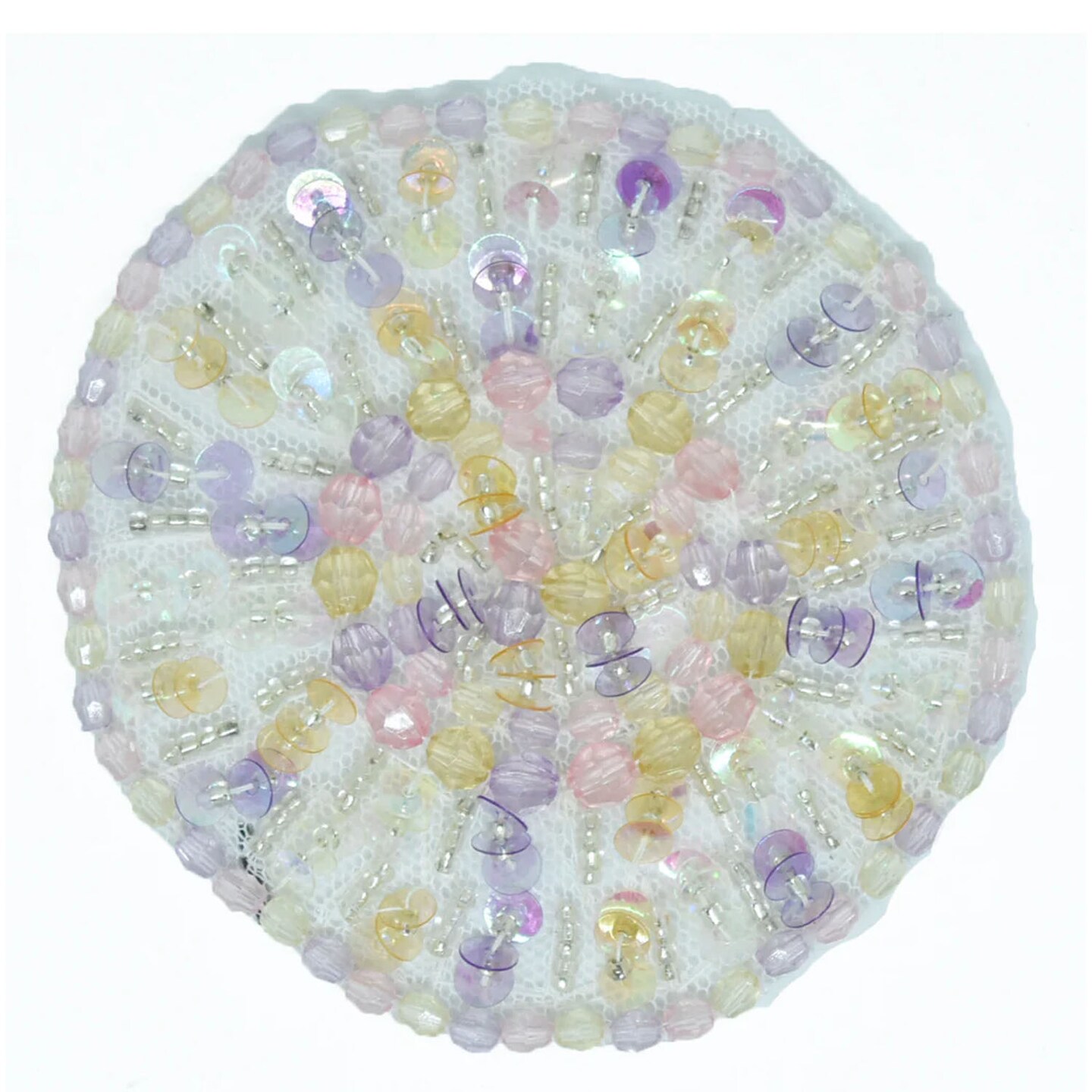 Round Sequins and Beaded Applique Patch for Jackets Bags and DIY Crafts