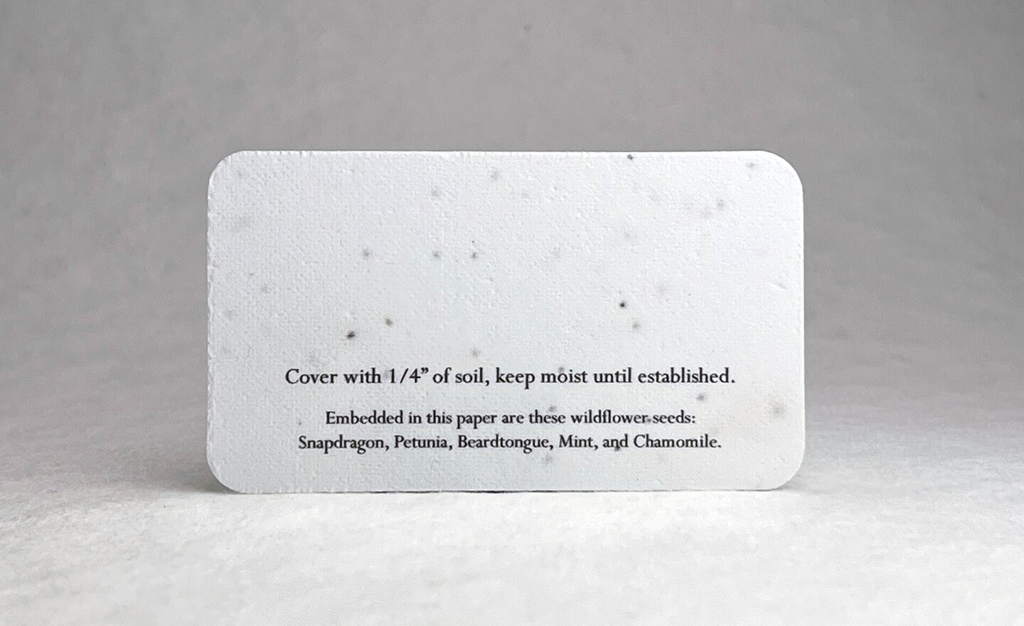 Wildflower Seed Paper Rounded Escort Card - Plant Variations - 3.5