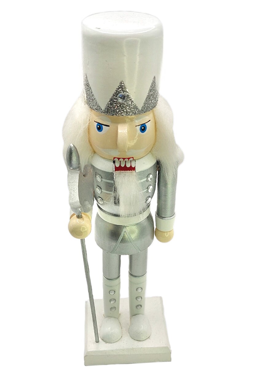 Christmas Nutcracker the Axeman. Wizardi Classic Wooden Festive Decoration F07M14-35-N01364B