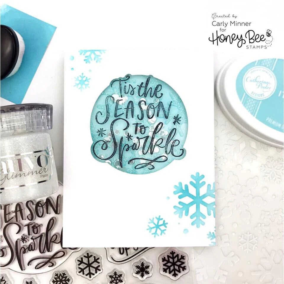 Snowflakes Background - Set of 2 - 6&#x22;x6&#x22; Layering Stencils