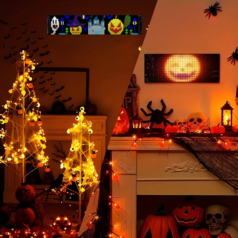 15" x 4" Programmable LED Sign App Control Scrolling Text Graffiti USB Power Supply Night Light