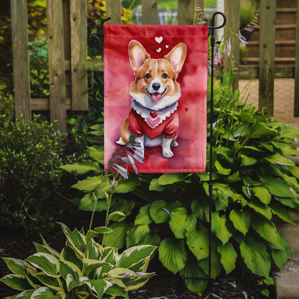 Edge Collections - 11.25" X 15.50" - Multicolor - Corgi My Valentine Decorative Banner - 1 Piece
