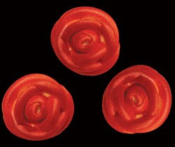 Edible Decorations Rose 1in Red 6-Count