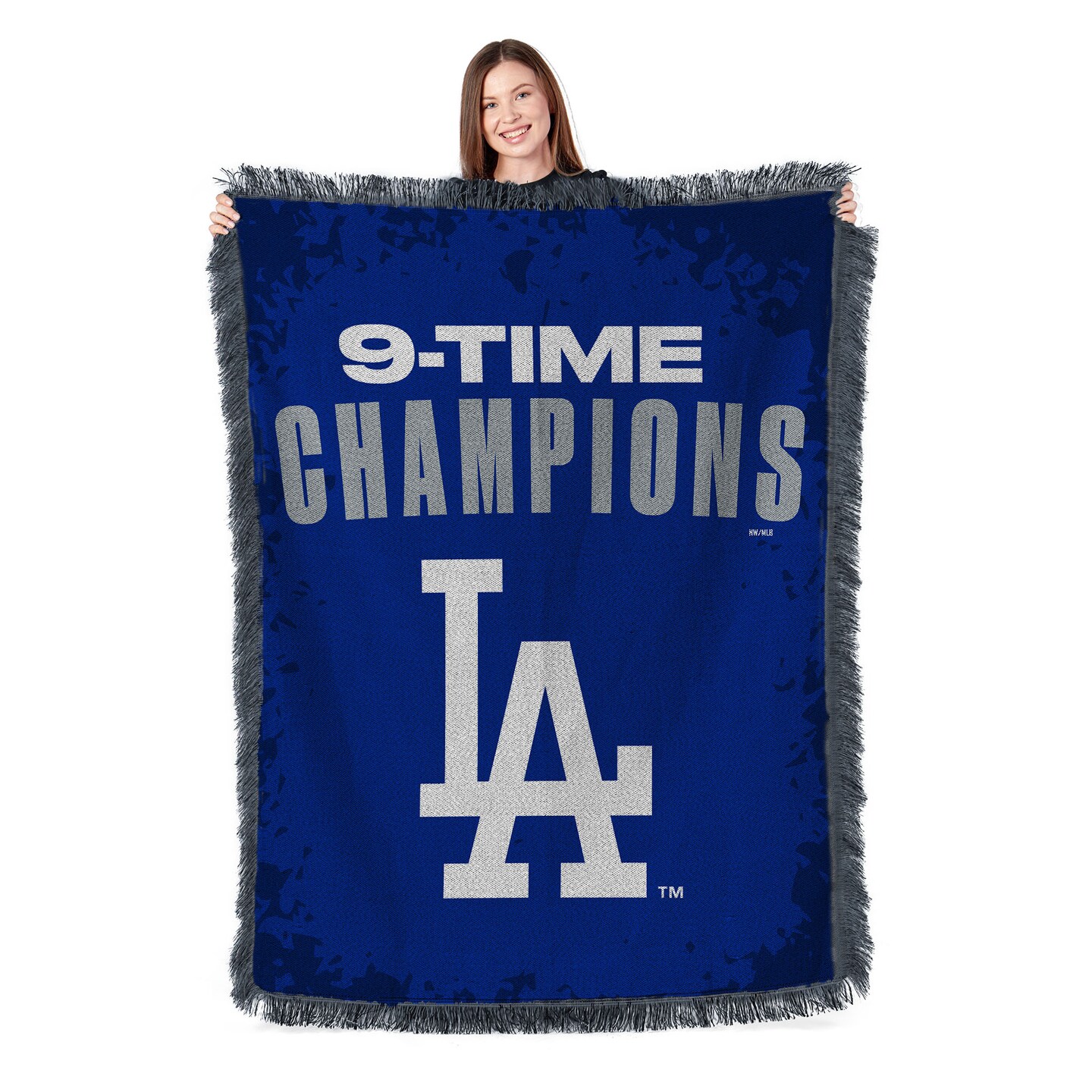 MLB Los Angeles Dodgers 2025 World Series Multi Champ Overdrive Woven Tapestry 48 x 60 inches