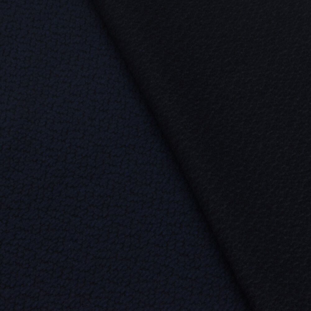 Abyss Blue-Black Poly-Cotton 3D Texture Jacquard Knit Fabric By the Yard