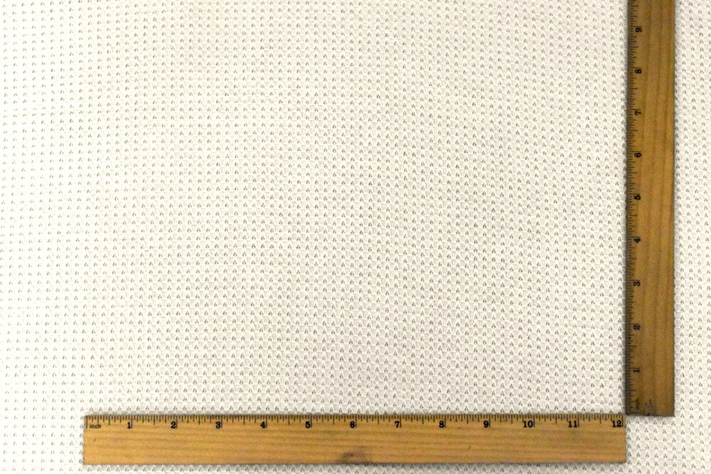 Ivory Solid Polyester-Cotton 3D Pique Knit Fabric By the Yard