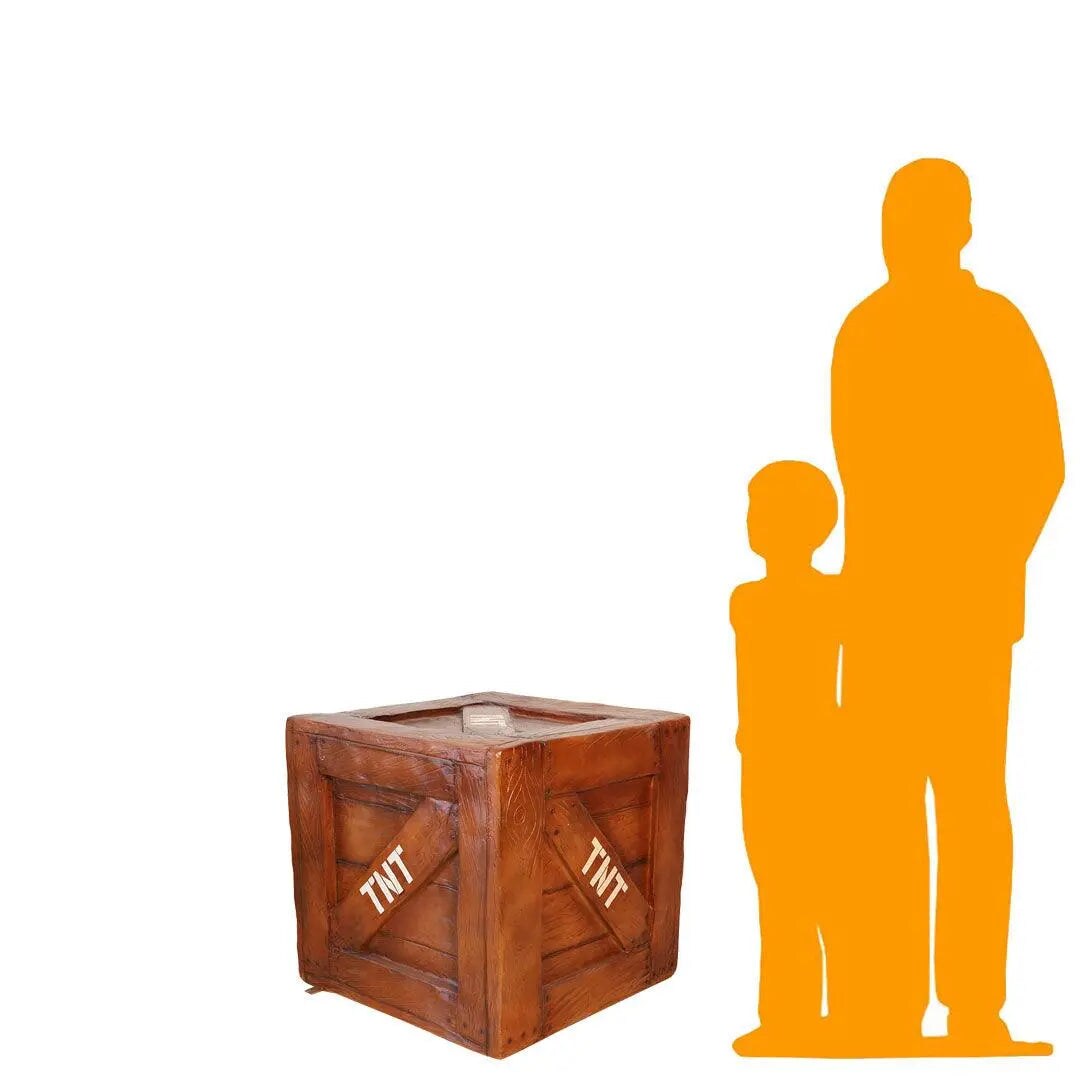 Square TNT Crate Life Size Statue