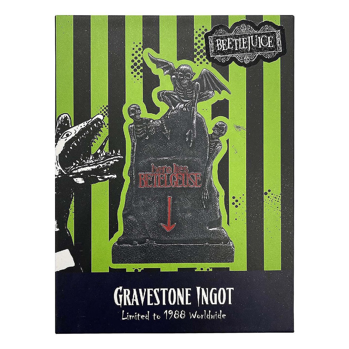 Beetlejuice Limited Edition Gravestone Ingot Collectible Decor