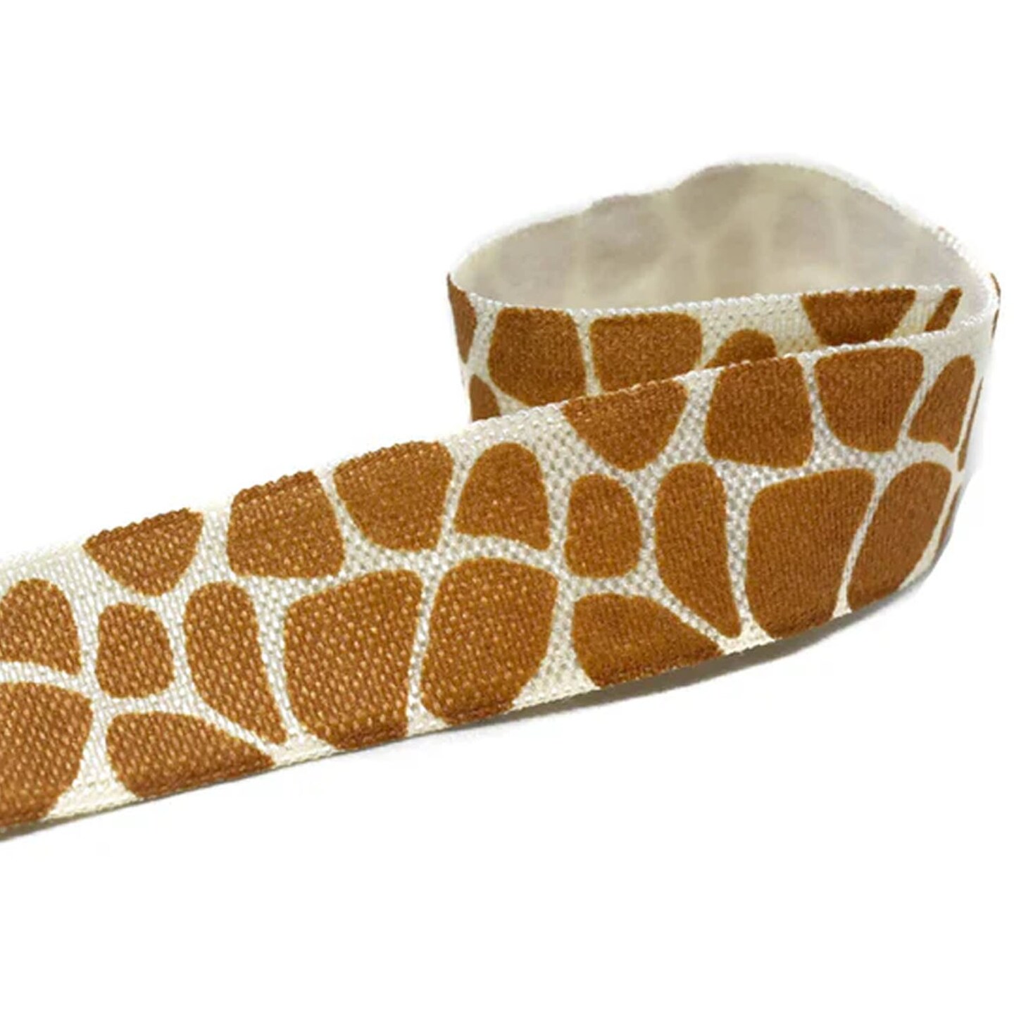 Giraffe Print Fold Over Elastic Stretch DIY Craft Trim 0.63 inch Width