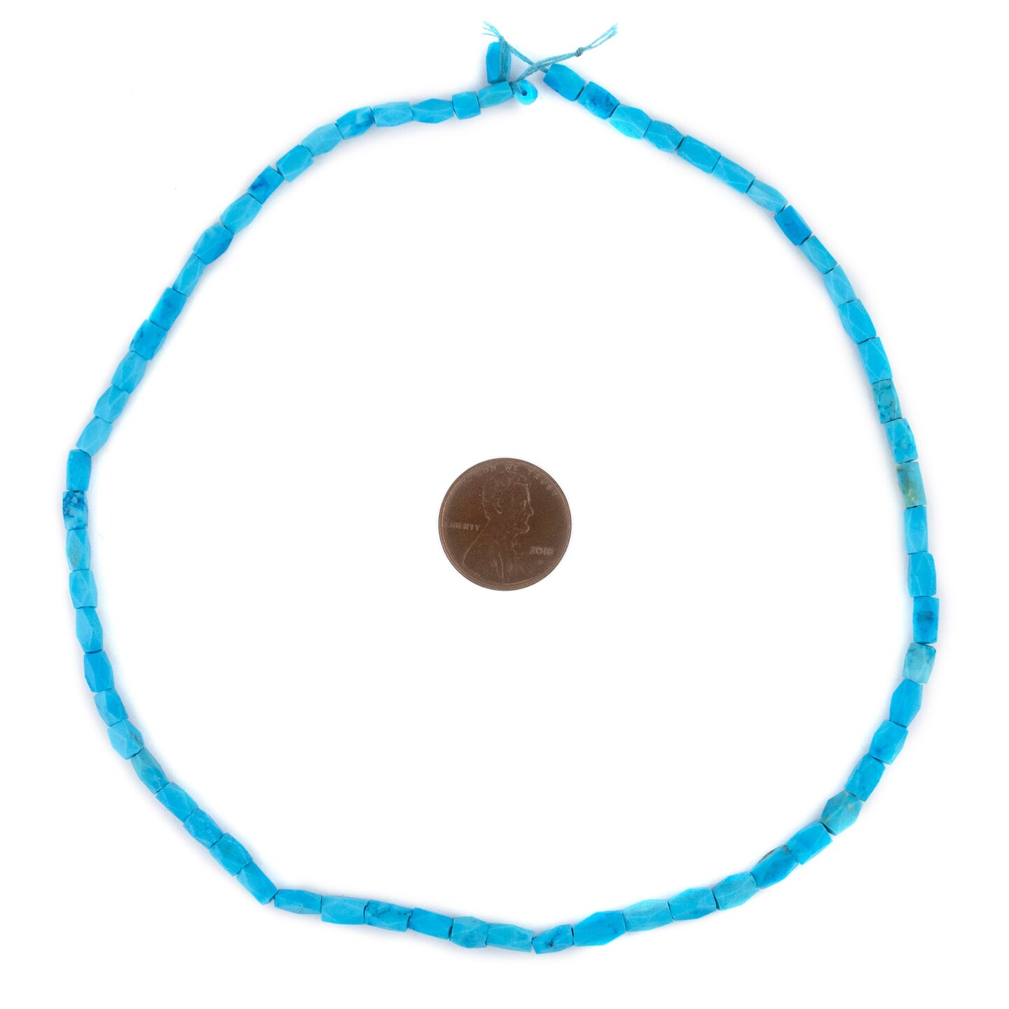 The Bead Chest Baby Blue Faceted Afghan Turquoise Beads 6x4mm Afghanistan Gemstone 16 Inch Strand