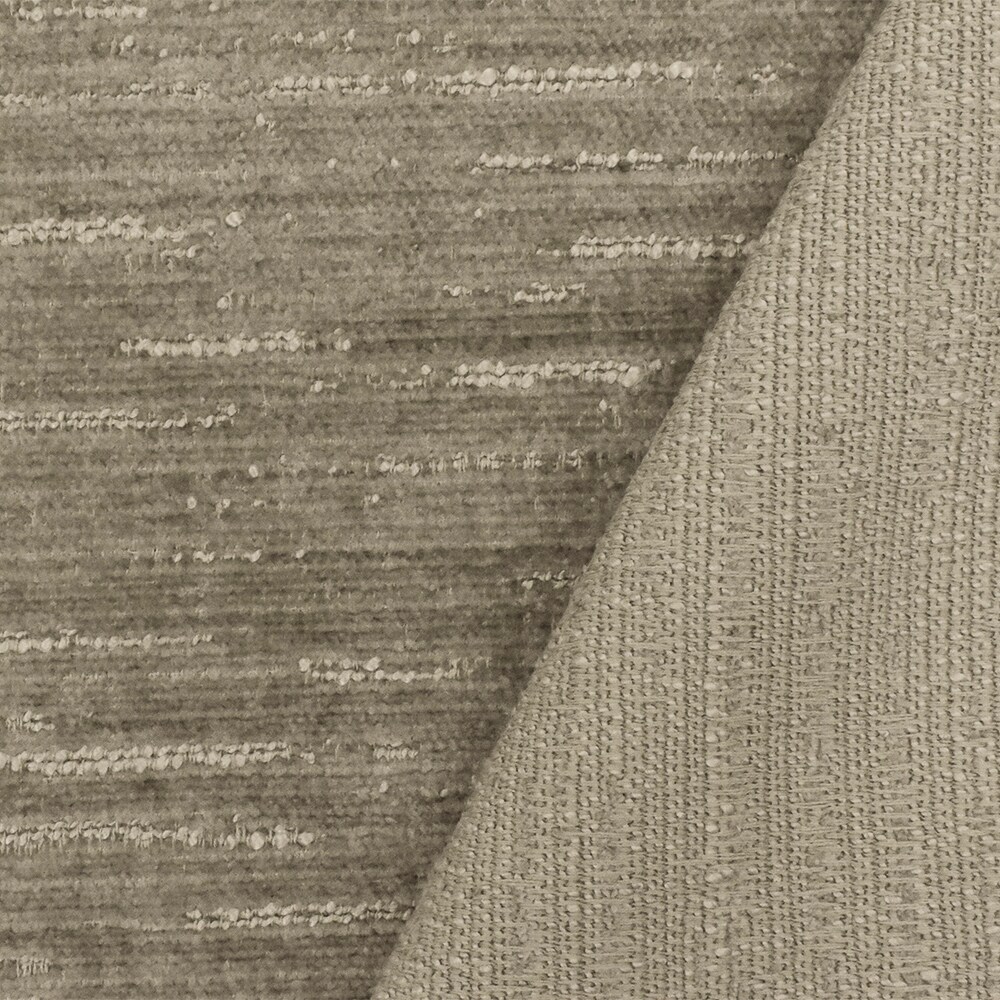 Gray-Beige Slub Poly Chenille Woven Home Decorating Fabric By the Yard
