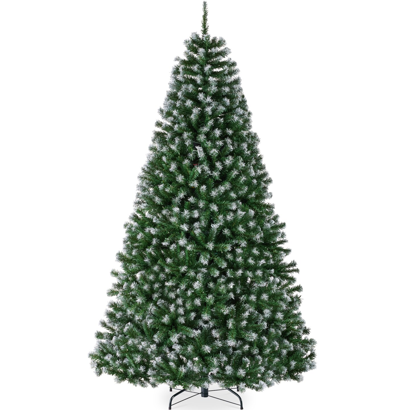 Best Choice Products Artificial Frosted Christmas Tree, Premium Unlit Spruce Design, Dense Branches – Green Spruce​