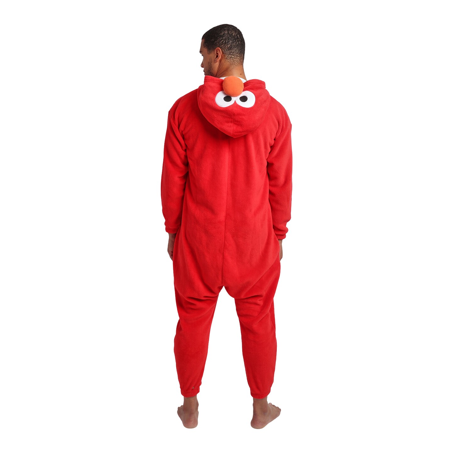 Sesame Street Elmo Adult Red Long Sleeve Hooded Kigurumi Cosplay Suit ...