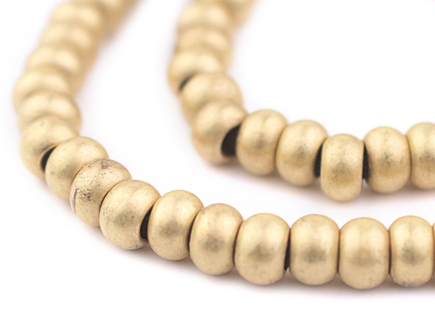 The Bead Chest Brass Padre Beads 9mm, Full Strand of Quality Metal Spacers for DIY Jewelry Design