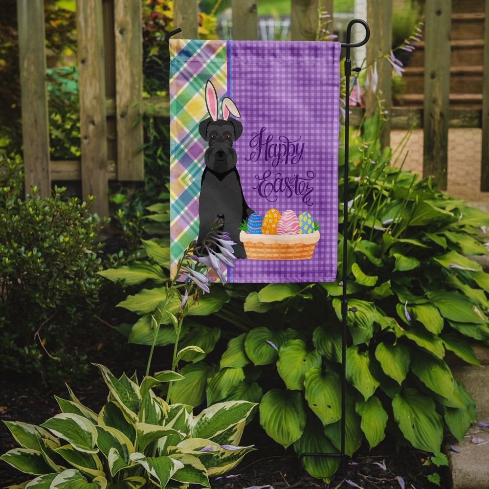 Edge Collections - 11.25" X 15.50" - Multicolor - Schnauzer Easter Garden Flag - 1 Piece