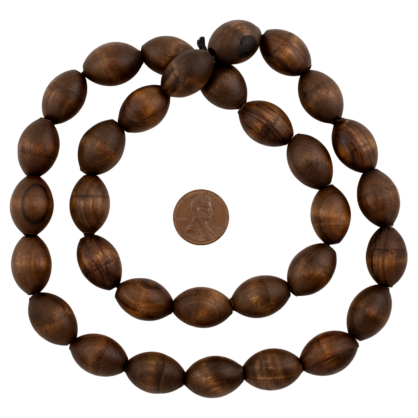 The Bead Chest Oval Olive Wood Beads from Bethlehem – Handcrafted in the Holy Land – 20 x 14mm, Vintage-Style – Perfect for Jewelry Making, Rosaries, Crafts & DIY Projects