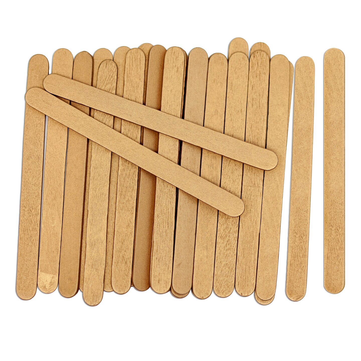 CraftySticks Colored Wood Craft Sticks 4.5 Inch, Red Orange Yellow Green Blue Purple White Black Pink Brown Popsicle Sticks