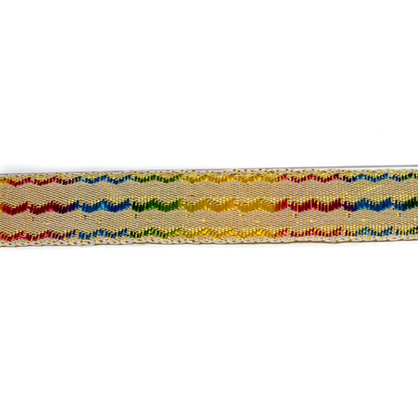 1 Yard Metallic Rainbow Ric Rac Gimp Trim Decorative Sewing Embellishment 36 Inch Width