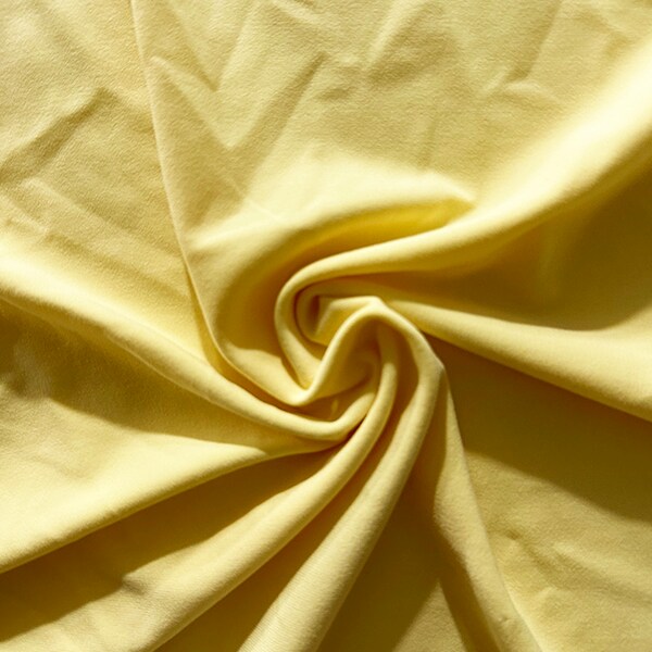 Butter Yellow ITY Jersey Knit Fabric By the Yard