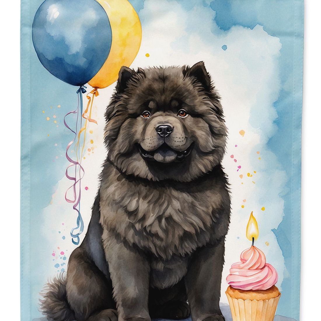 Edge Collections - 11.25" X 15.50" - Multicolor - Chow Chow Birthday Yard Flag - 1 Piece