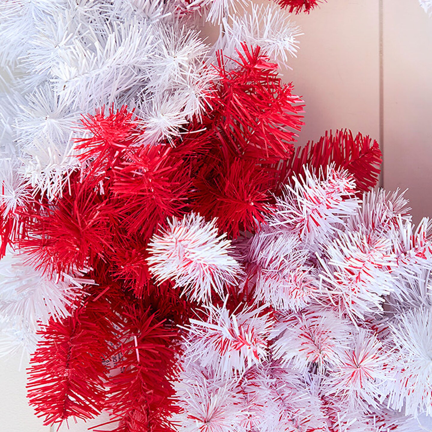 30" Red and White Caprico Wreath Large Decorative Wreath for Front Door or Year-Round Display