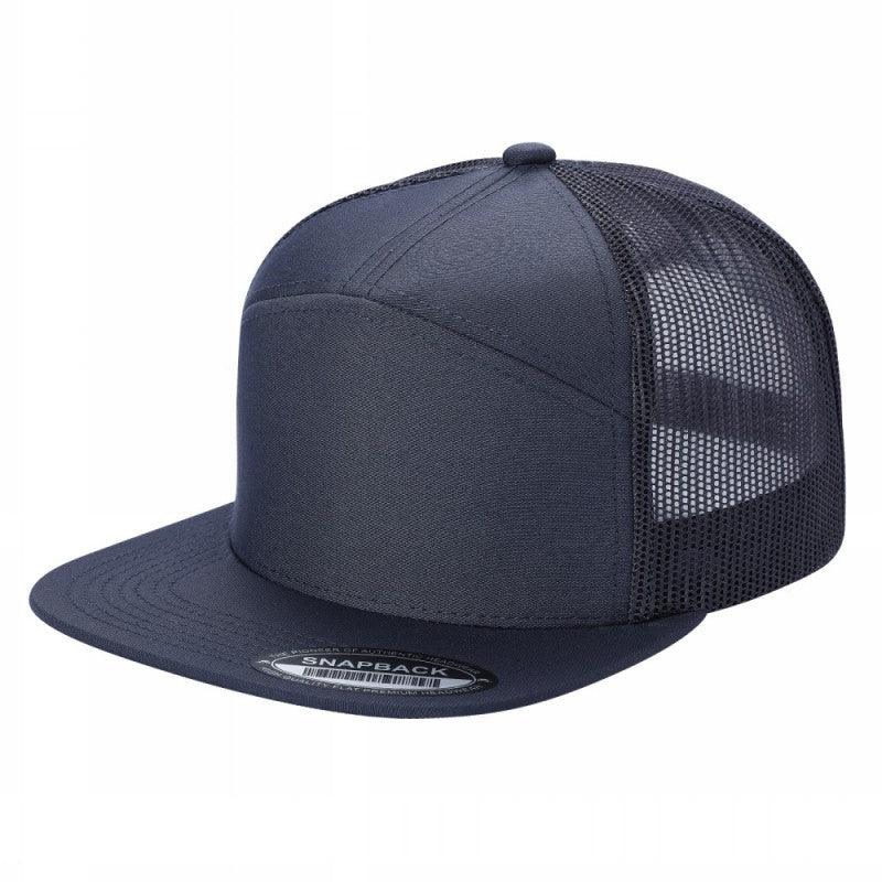 12 Pack 7FTM 7 Panel Flat Bill Trucker Hat Adjustable Snapback with Mesh Back