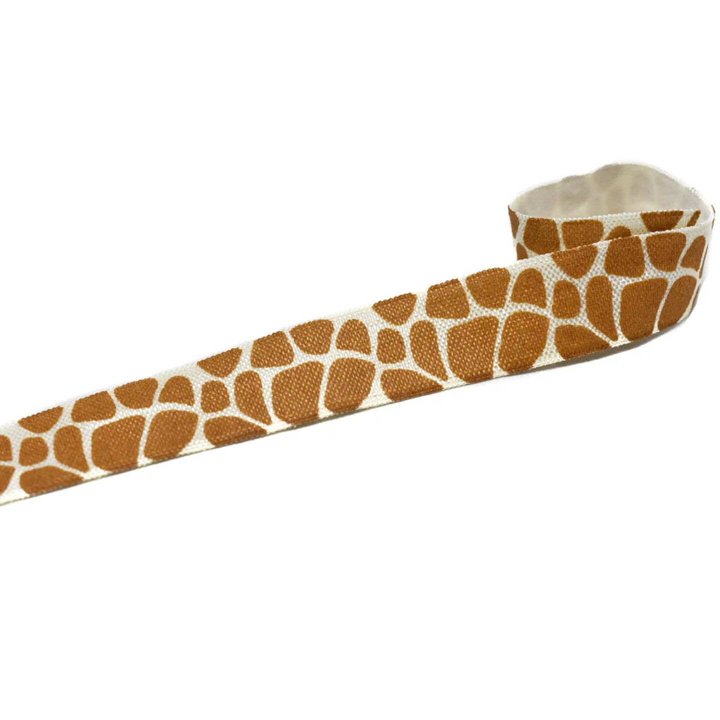 Giraffe Print Fold Over Elastic Stretch DIY Craft Trim 0.63 inch Width