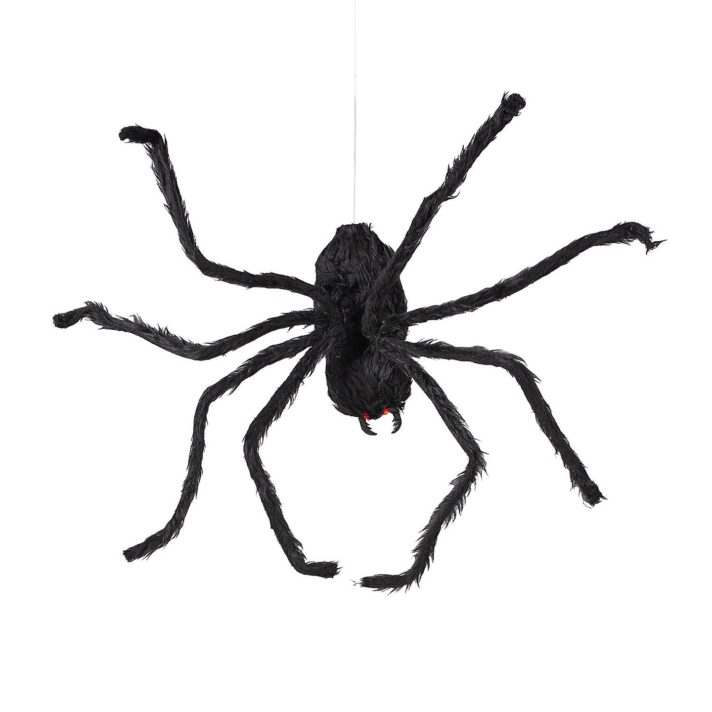 Animated Hairy Black Spider Halloween Decoration 31 1/2&#x22; x 8 1/4