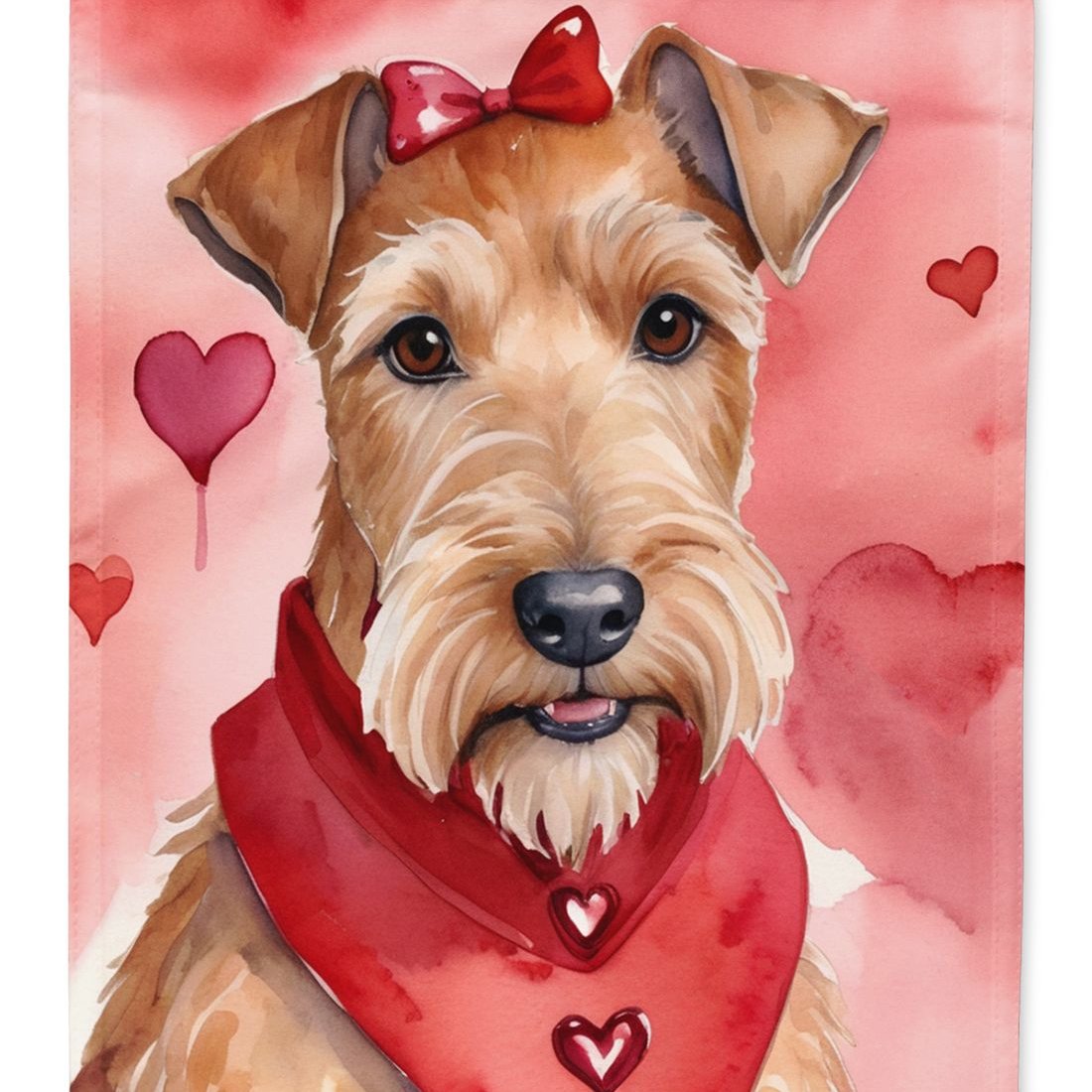 Edge Collections - 11.25" X 15.50" - Multicolor - My Valentine Irish Terrier Decorative Flag - 1 Piece