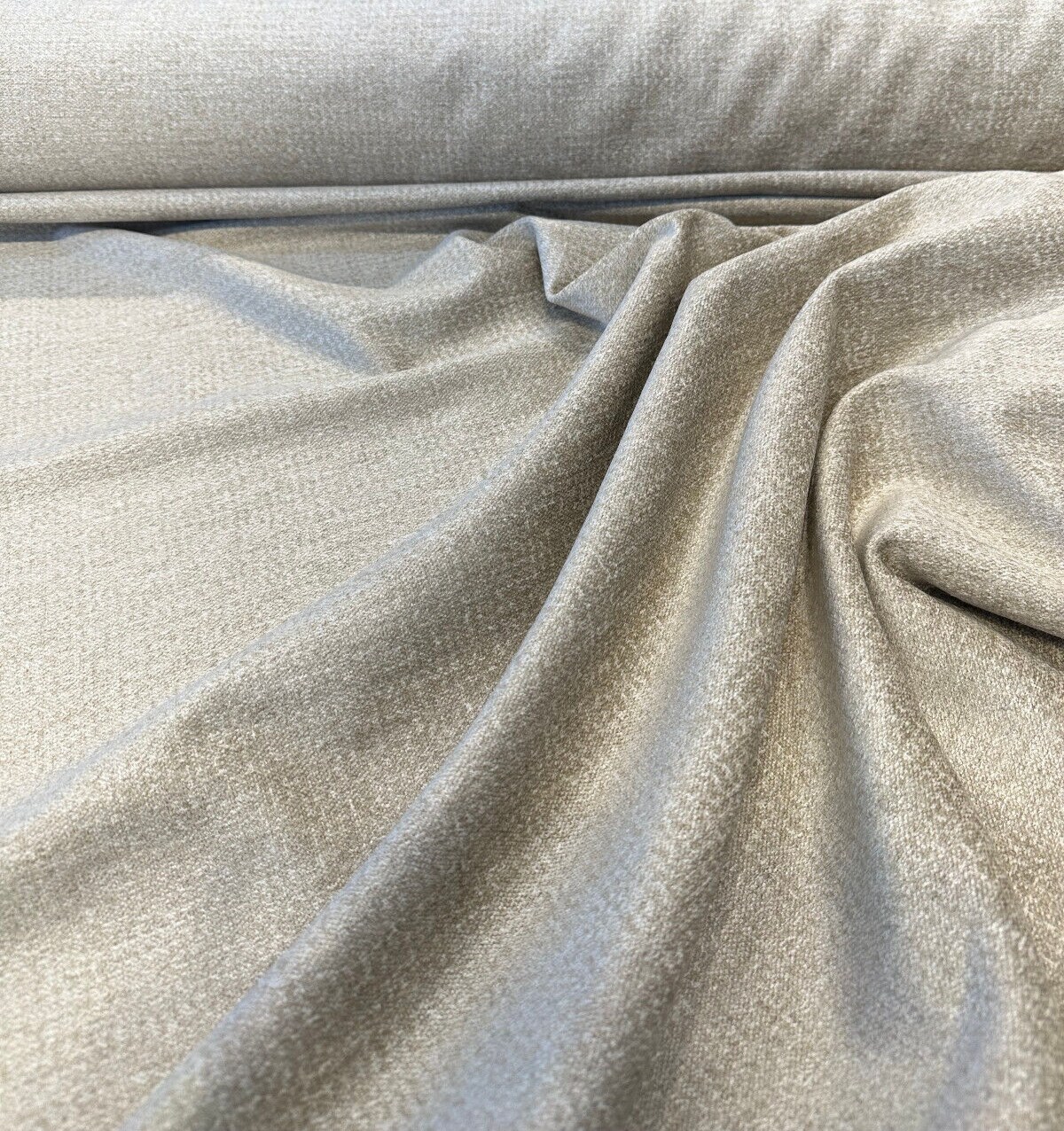 1 Yard Soft Oatmeal Chenille Italian Upholstery Fabric 56" Width 69% Viscose 24% Cotton 7% Linen