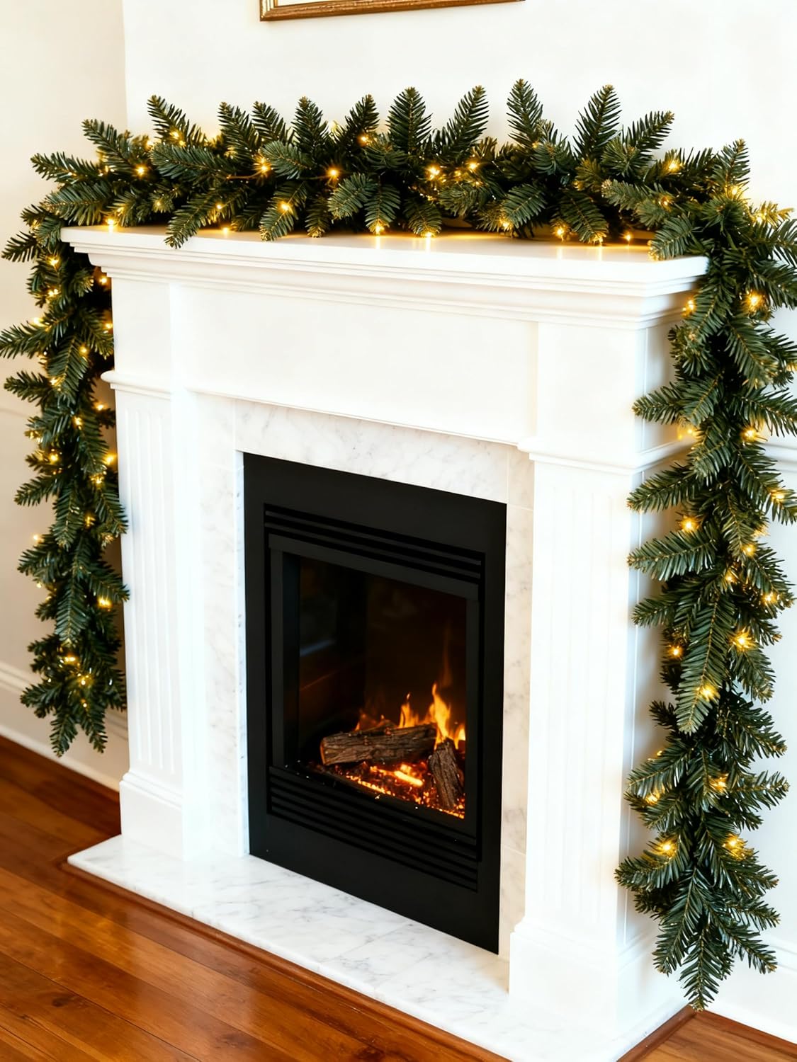 9FT Artificial Pine Christmas Garland for Mantle (Green)