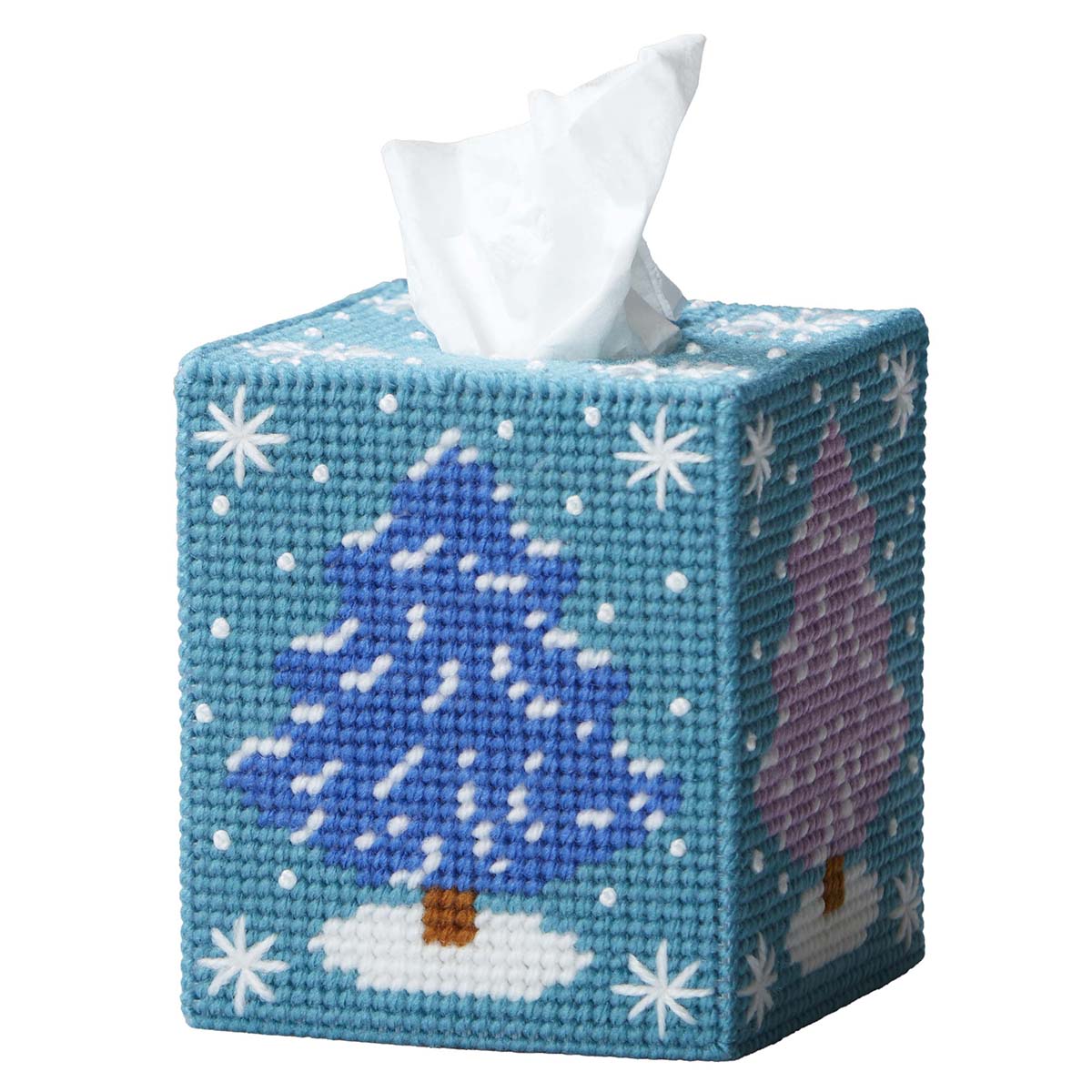 Herrschners Colorsplash Pines Tissue Box Plastic Canvas Kit