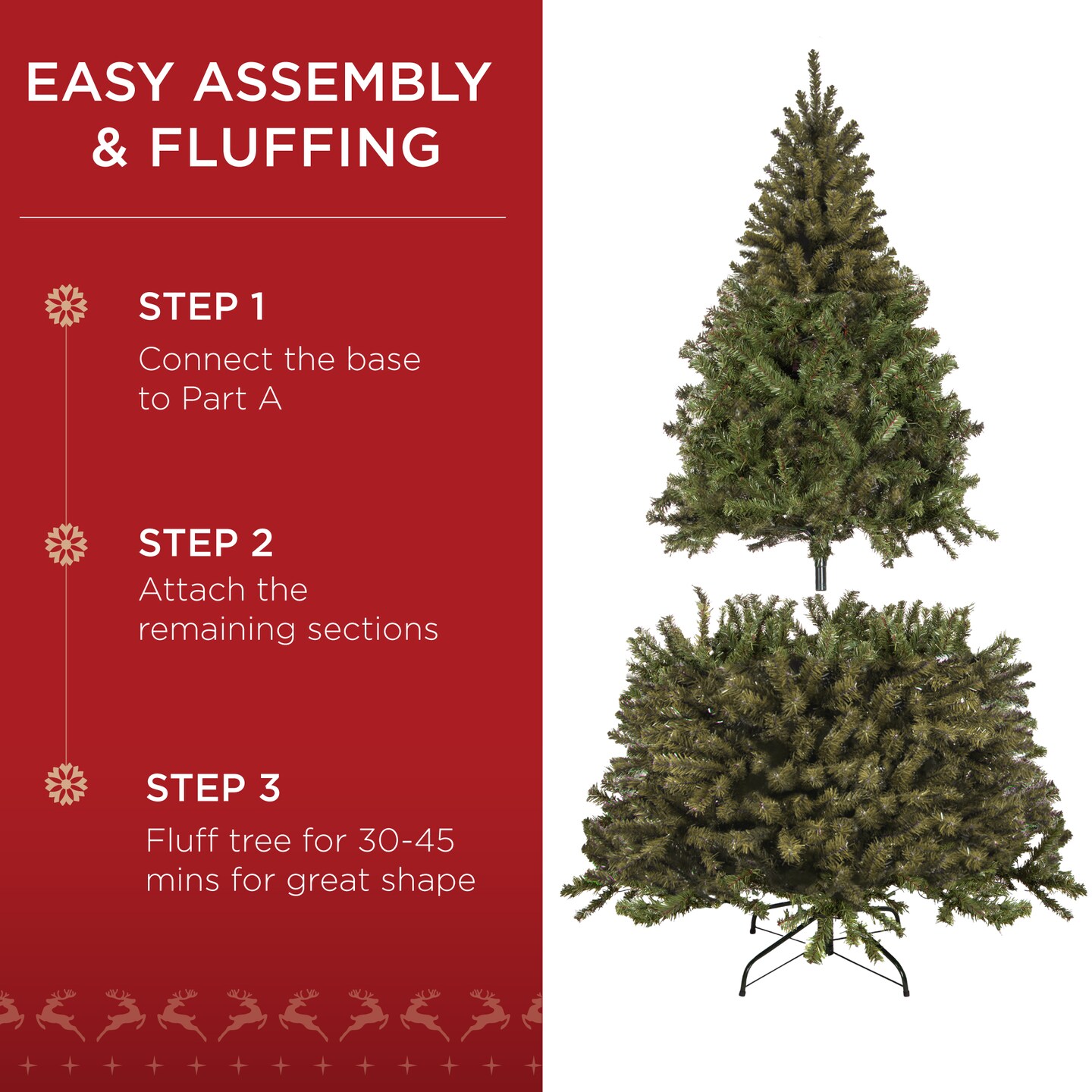 Best Choice Products Premium Spruce Artificial Christmas Tree w/ Easy Assembly, Metal Hinges & Foldable Base