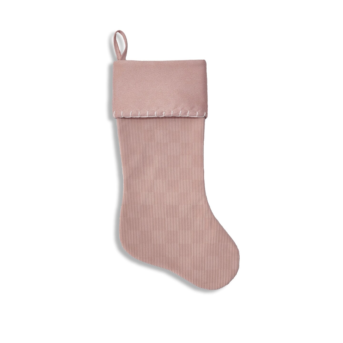 Faux Suede Checkerboard Christmas Stocking