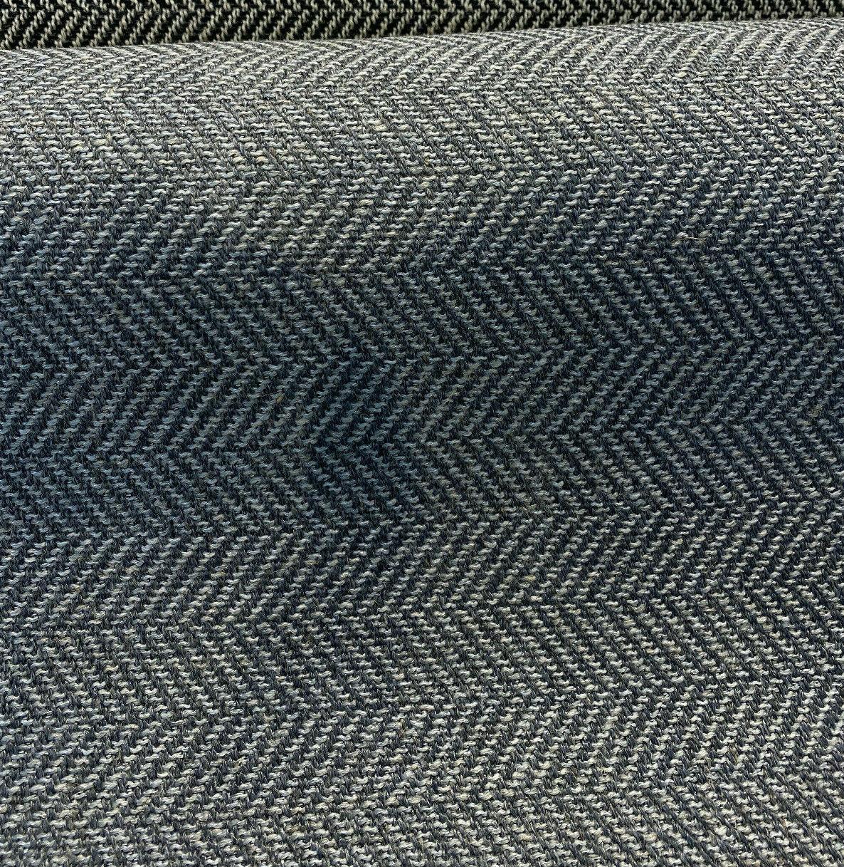 1 Yard Upholstery Chenille Fabric Gray Herringbone Durable 68% Polyester 21% Acrylic 11% Linen 56 Inch Width