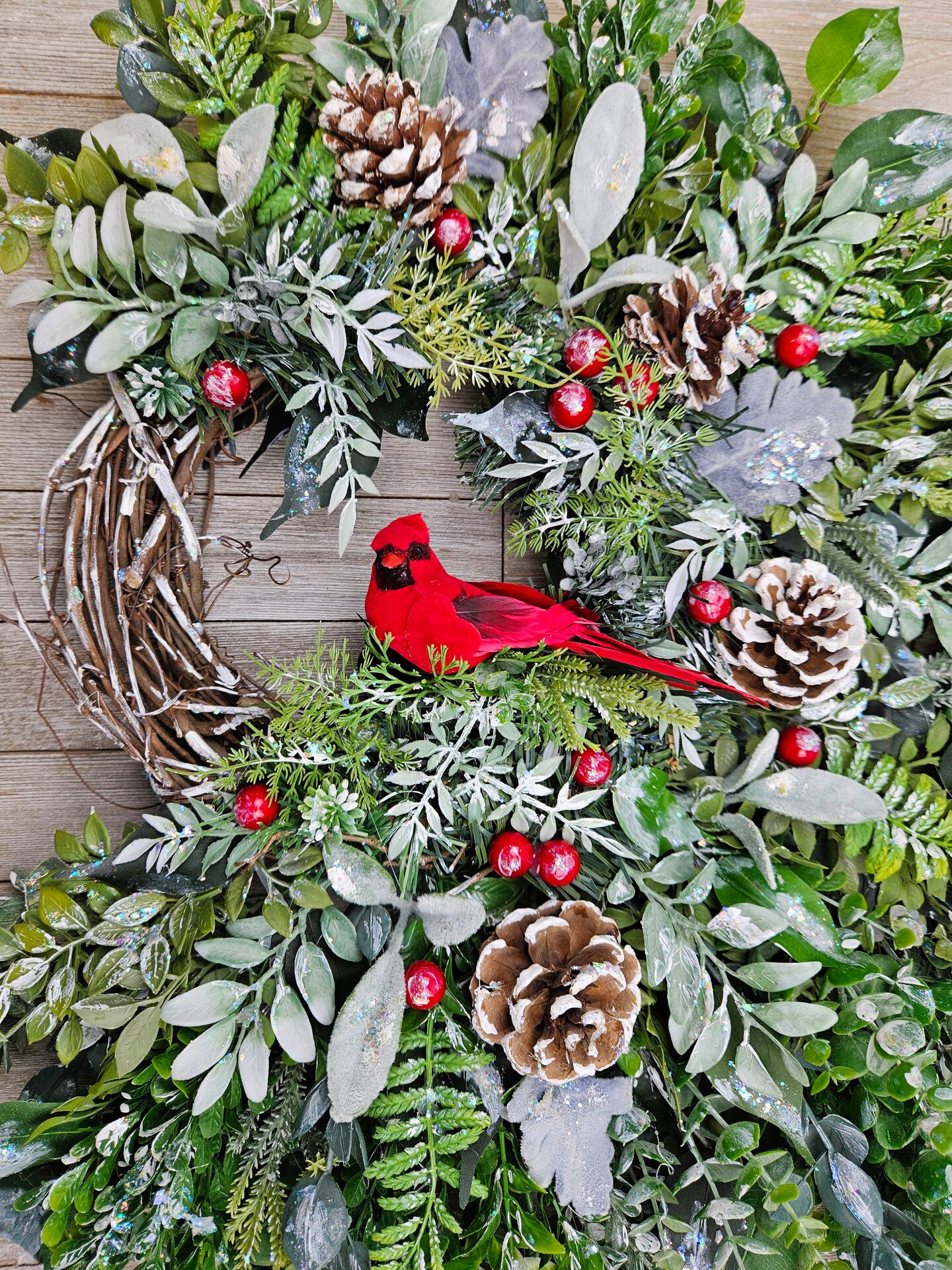 Christmas Wreath❄︎もみの木と赤い実のリース~シックな赤~ Christmas Wreath❄︎もみの木と赤い実のリース~シックな赤~ ふんわり