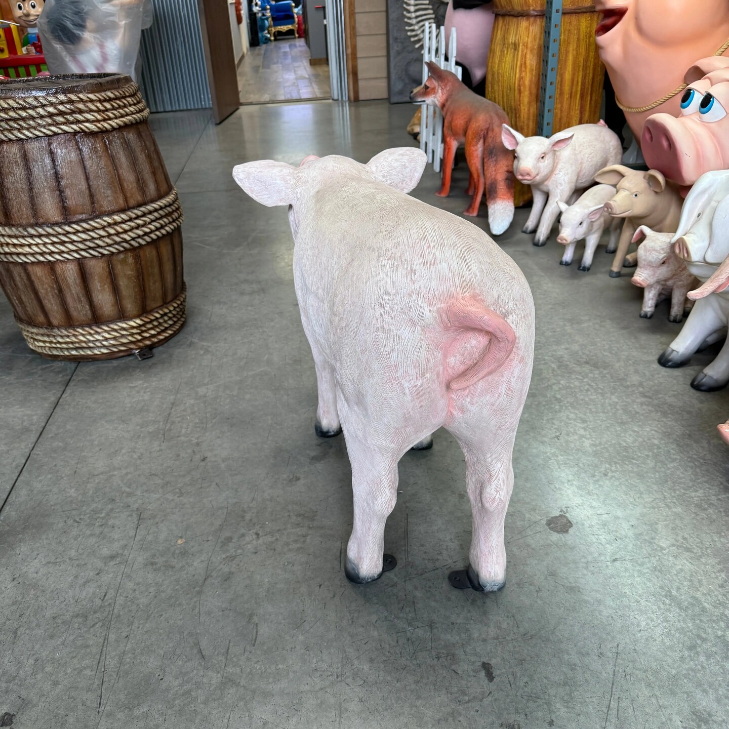 Baby Pig Standing Life Size Statue