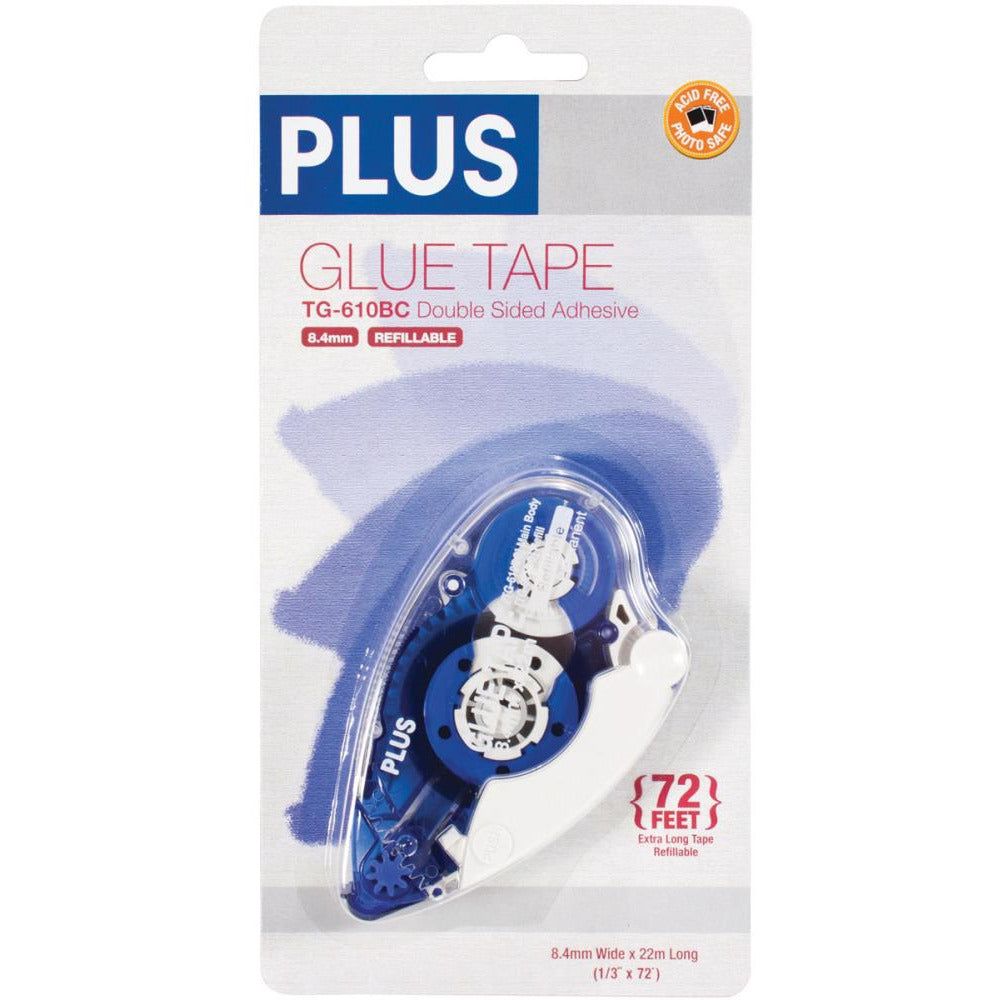 Plus Glue Tape Dispenser .33&#x22;X72&#x27; Blue TG-610BC
