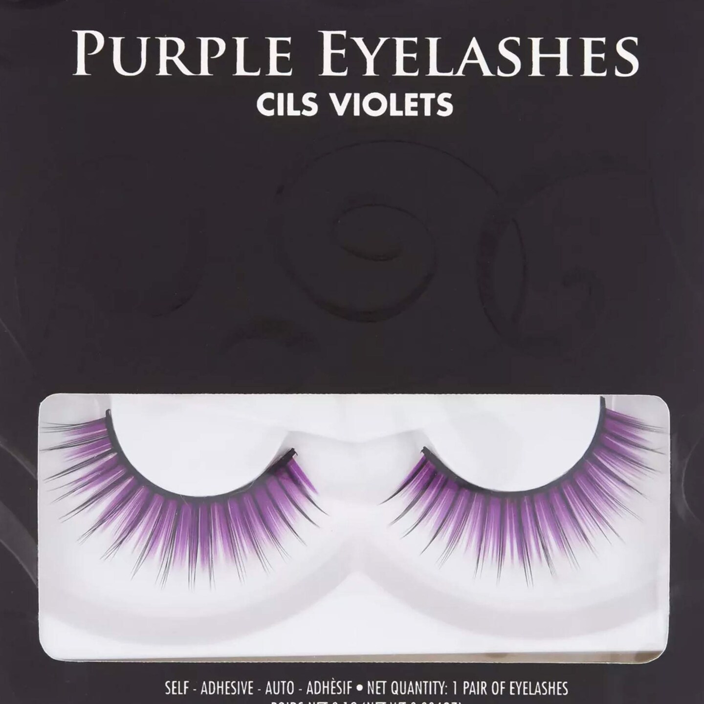 Purple Eyelashes Dramatic Colored False Lashes for Costumes, Cosplay & Bold Makeup Looks