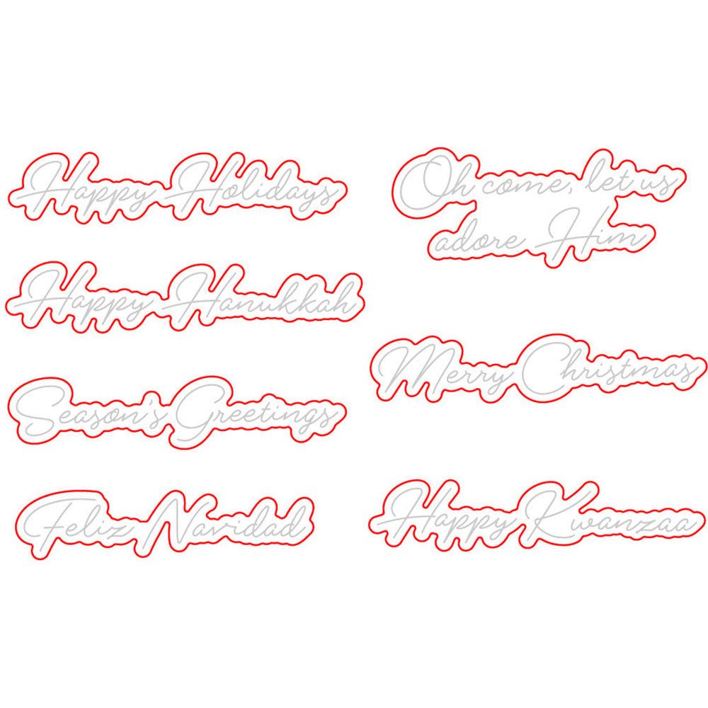 Inside: Holiday Sentiments - Honey Cuts - Coordinating Dies