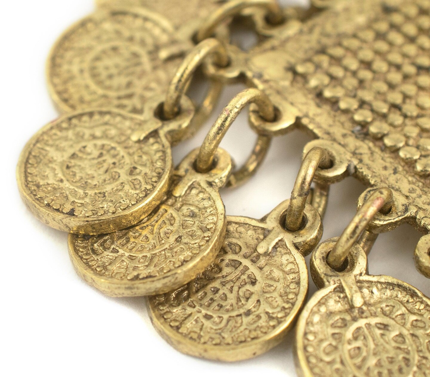 The Bead Chest Brass Tribal Coin Dangle Pendant