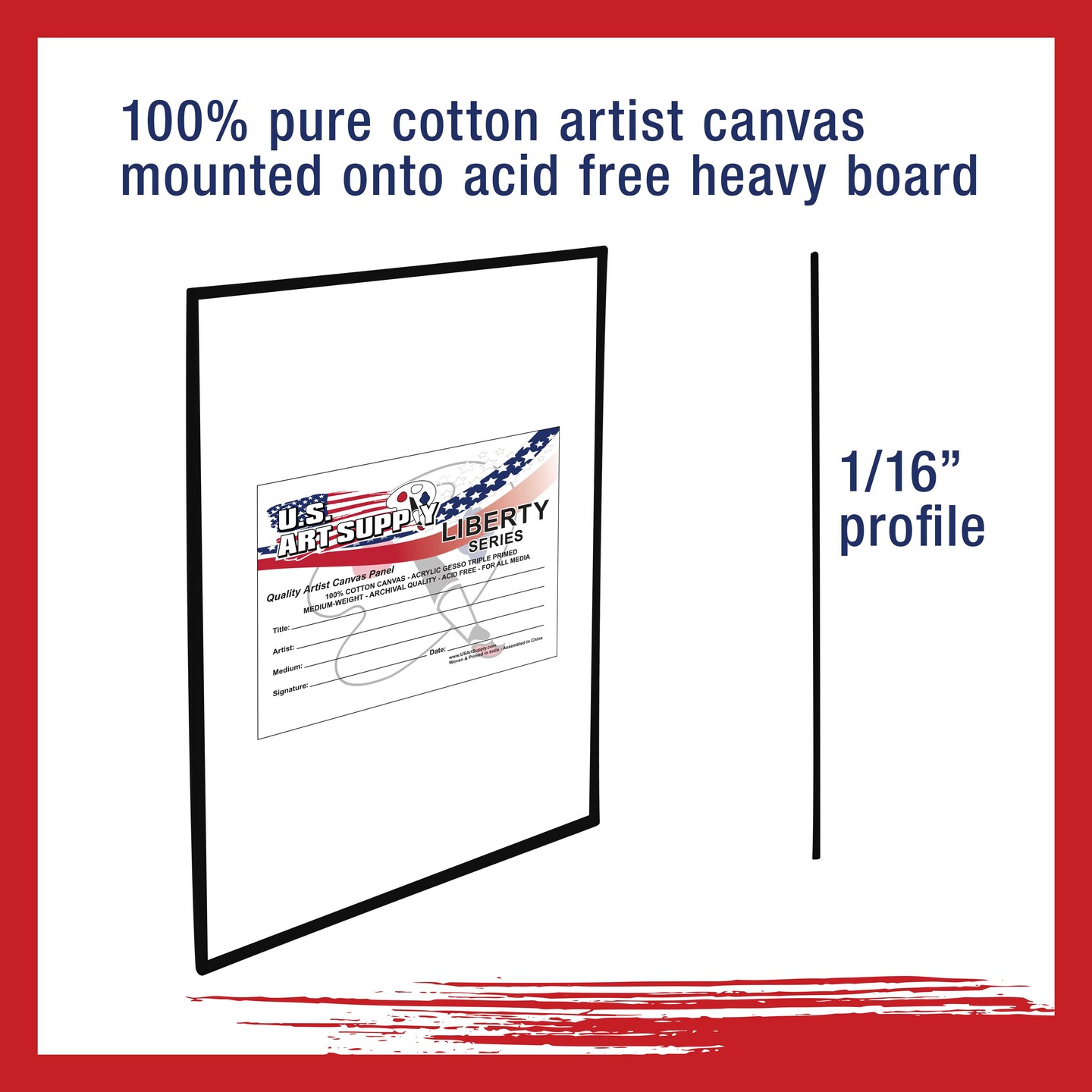 12" x 16" Black Professional Artist Quality Acid Free Canvas Panel Boards for Painting 6-Pack