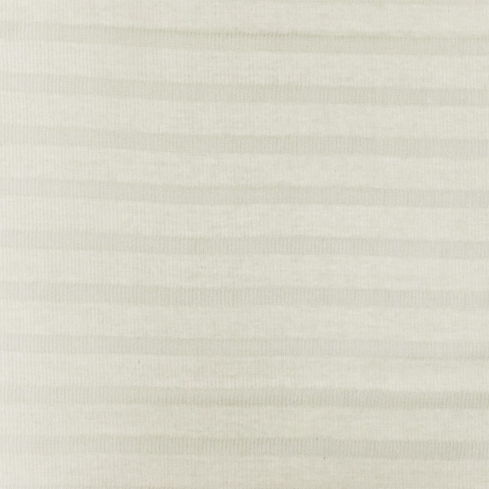 Pure Ivory-Ivory Stripe Stretch Cotton 2X2 Rib Knit Fabric By the Yard