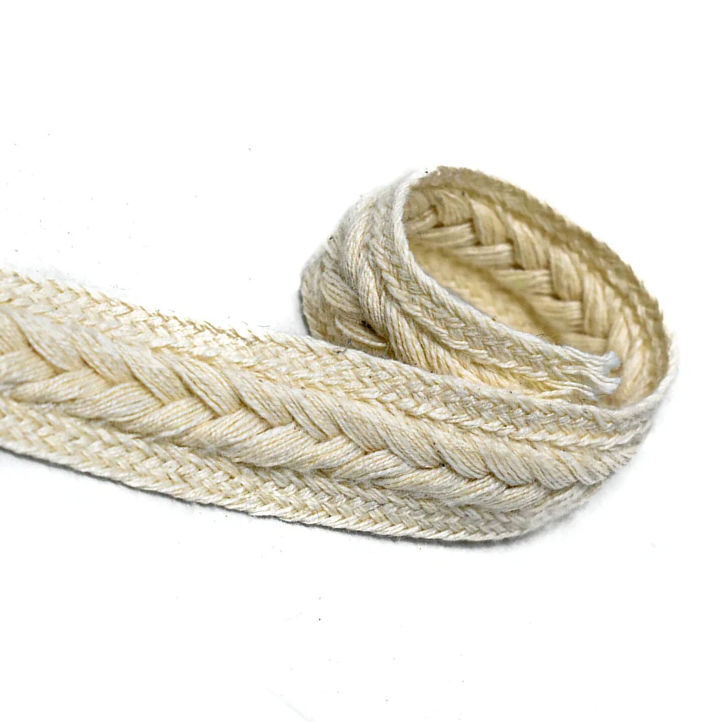1 Yard Off White Knitted Gimp Trim for Clothing Pillows Drapery 3/4 Inch Width
