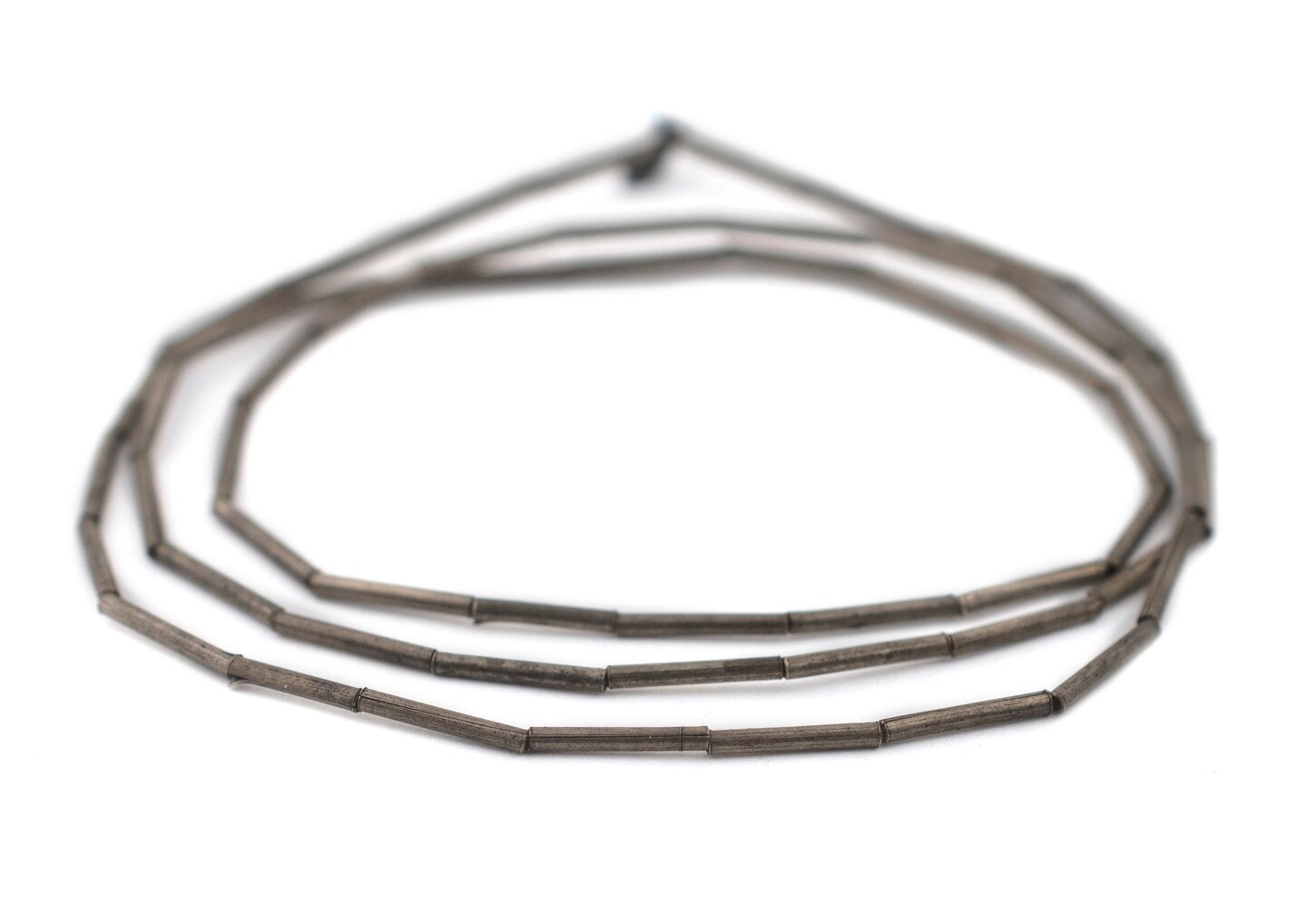The Bead Chest Silver 1.5mm Tube Beads, Full Strand of Quality Metal Spacers for DIY Jewelry Design