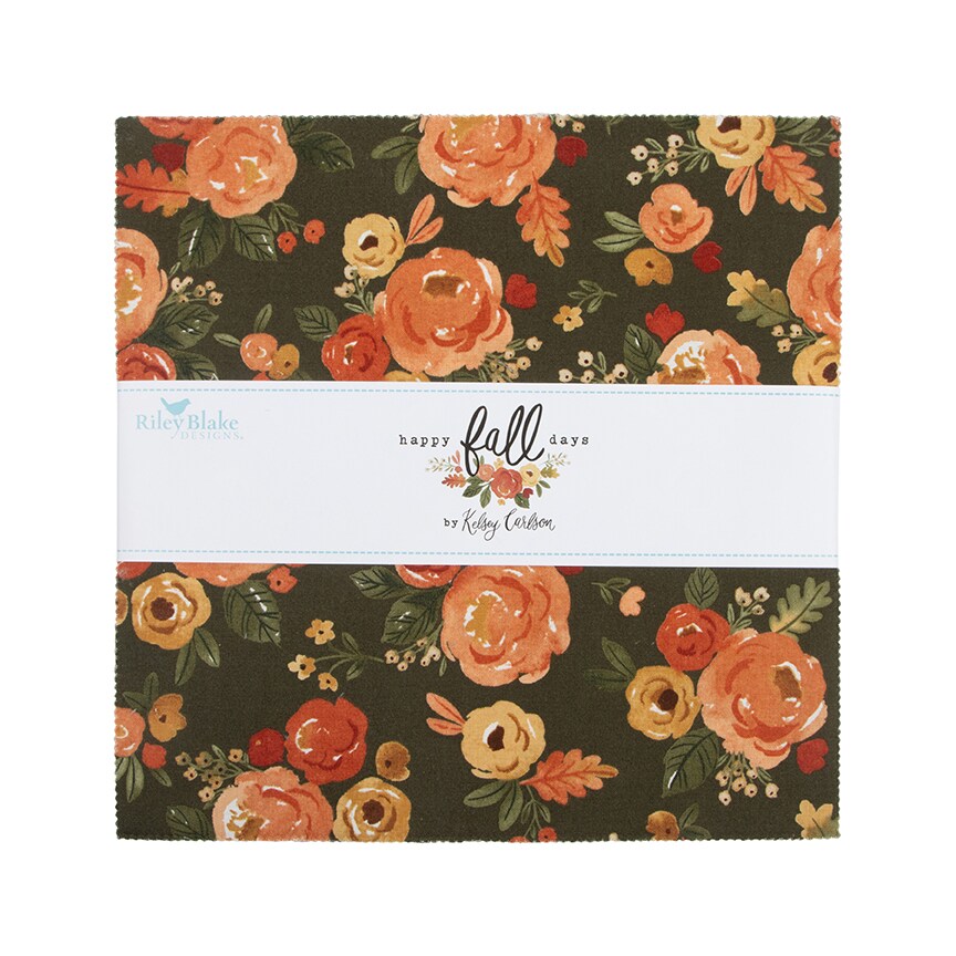Happy Fall Days 10" Square Pack (Layer Cake / 10" Stacker) by Kelsey Carlson for Riley Blake (10-16340-42)