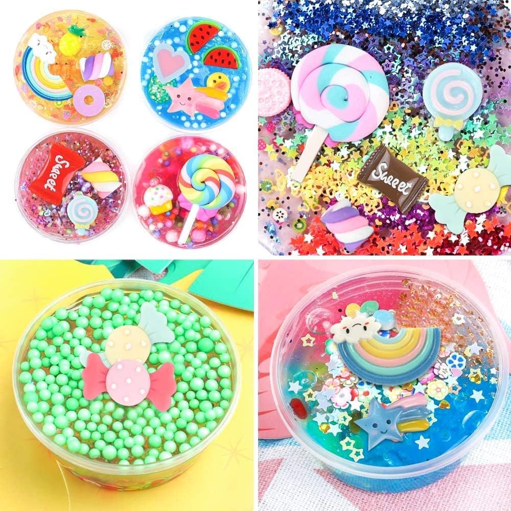 120pcs Slime Charms Resin Fake Candy Charms