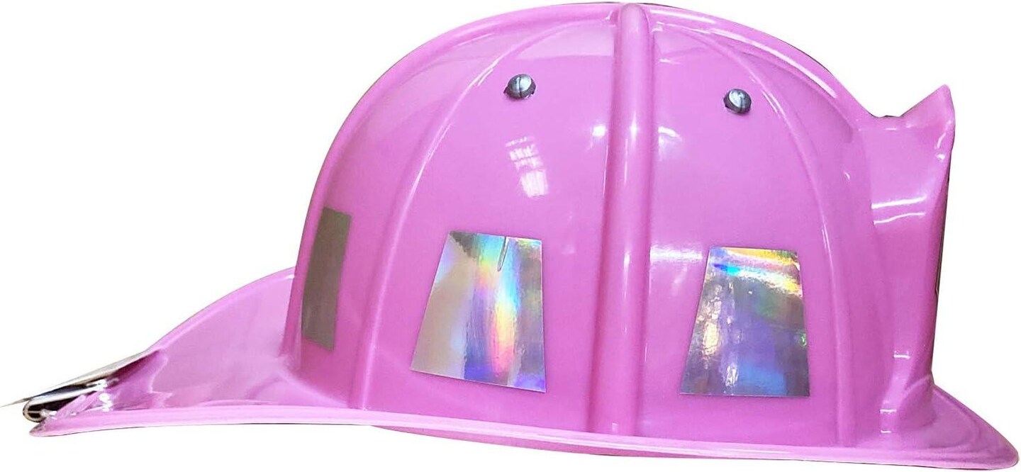 Jr. FIRE HELMET Pink firefighter Girls kids cheif halloween costume accessory