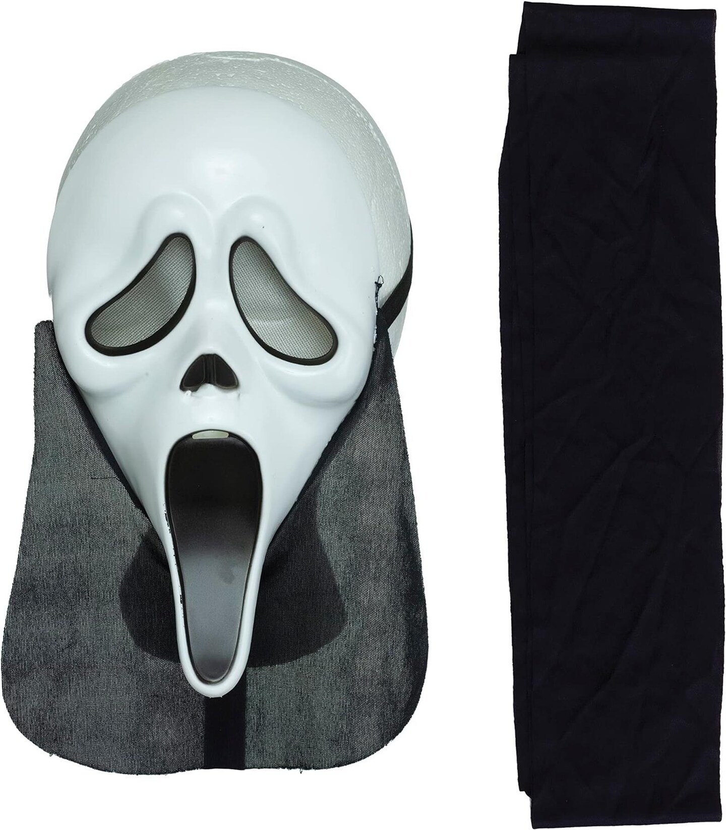 Adult Scream Halloween Fancy Dress Horror Movie Black Costume & Mask Standard Size