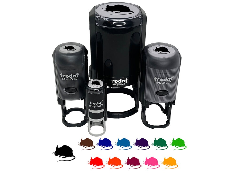 Mouse Solid Self-Inking Rubber Stamp for Stamping Crafting Planners